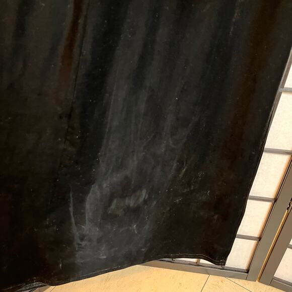 Vintage Womens Dress 12 Black Velvet Jeffrey Dara Long Evening Beaded Side Slits - Picture 8 of 11